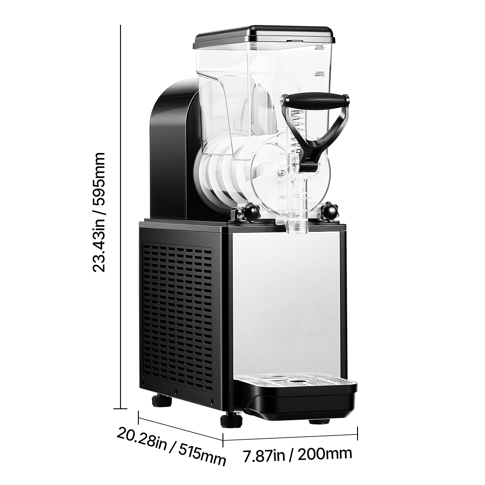 Uimoso 6L/1.6 GAL Frozen Beverage Machine with Single Tank for Slushies