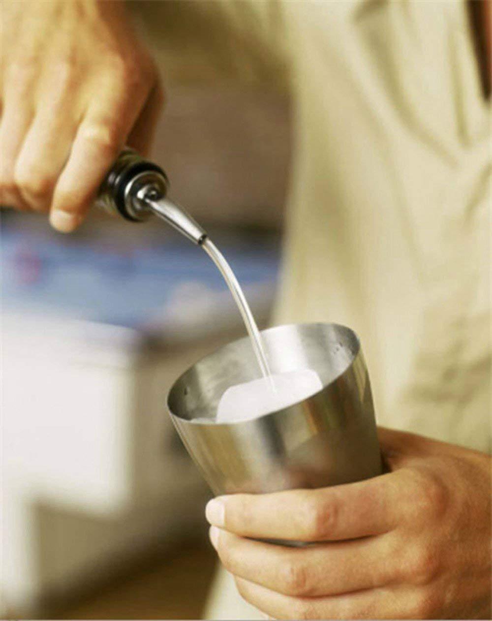 5x Stainless Steel Liquor Spirit Pourers - Free Flow Wine Bottle Spout Stoppers