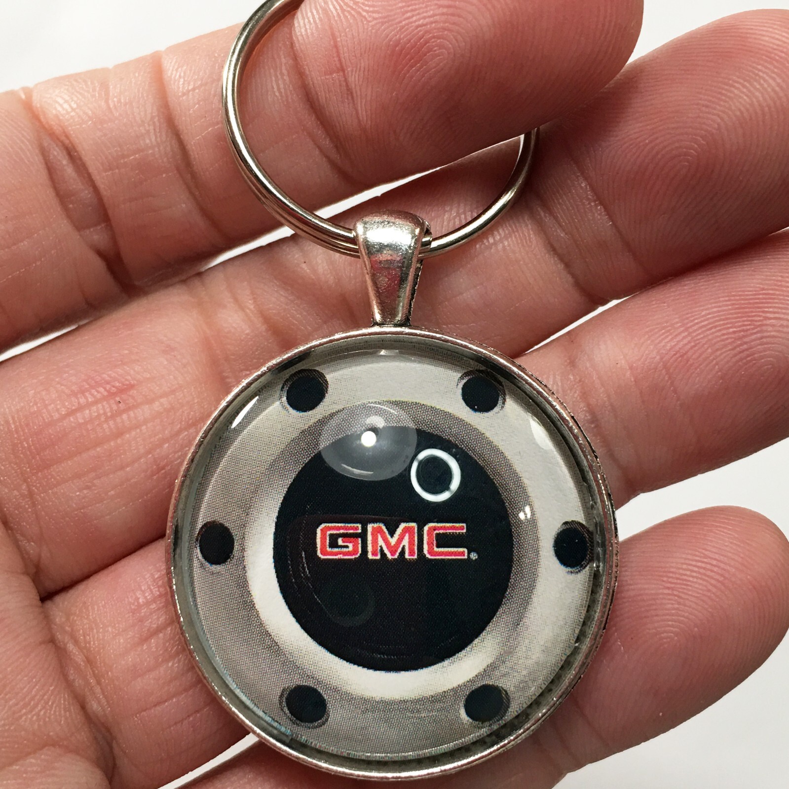 Vintage GMC Truck Center Cap Emblem Logo Badge Reproduction Keychain