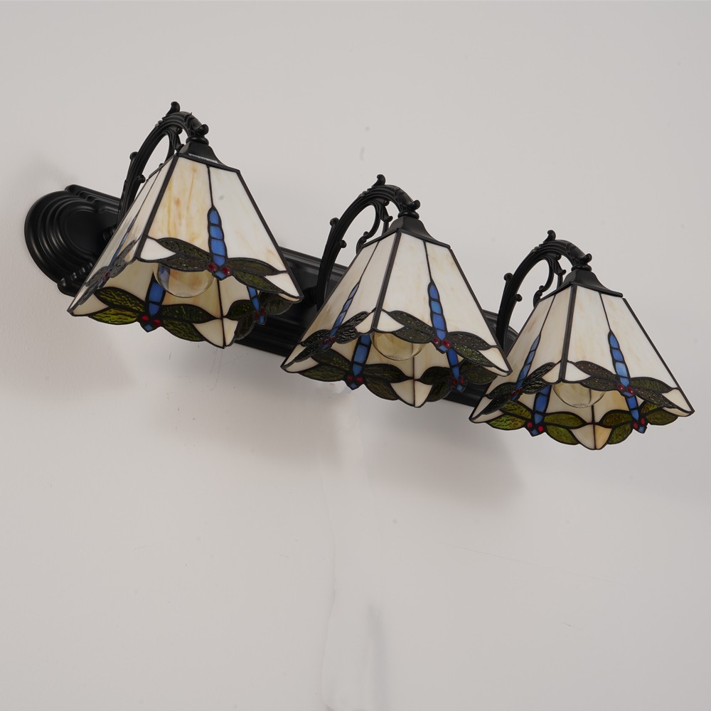 Vintage Wall Sconces 3-Light Dragonfly Decor Over Mirror Vanity Light Fixtures