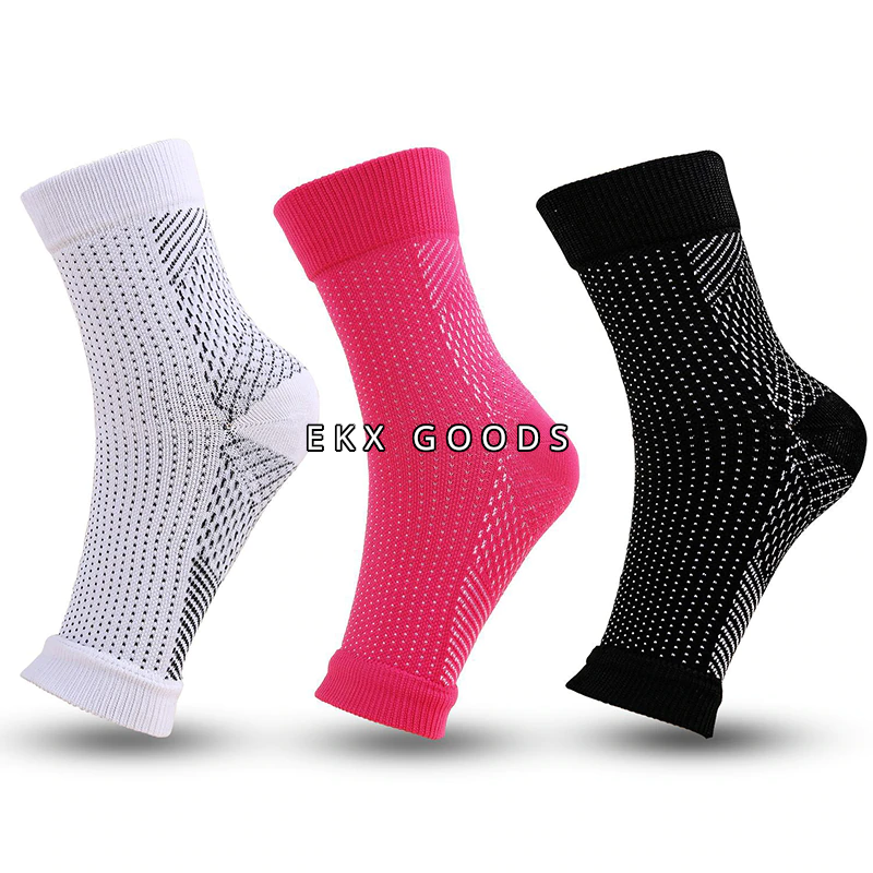 Foot Plantar Fasciitis Arch Support Compression Socks Ankle Heel Brace Sports