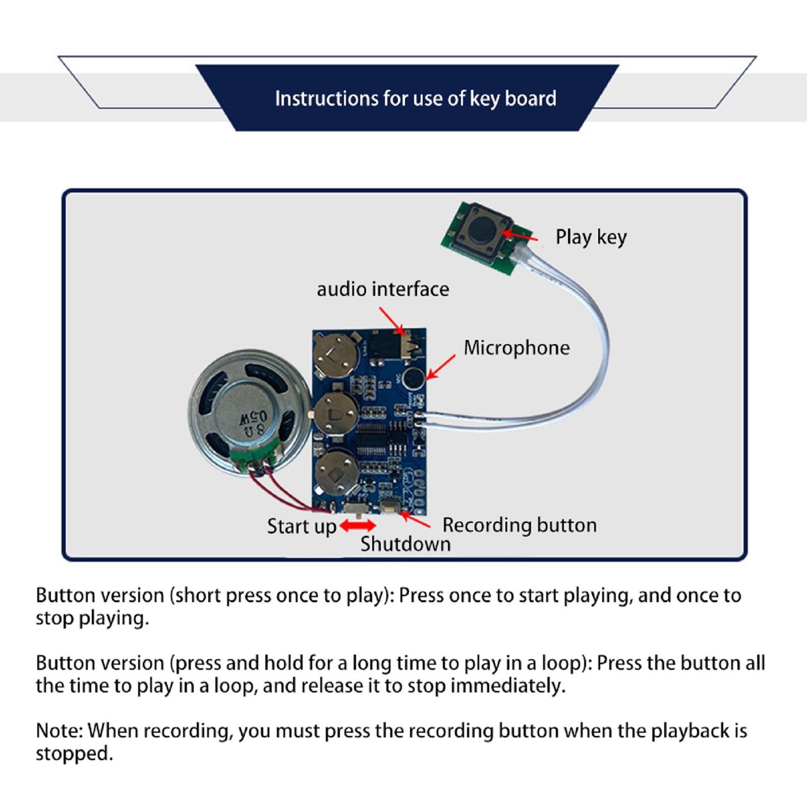 17 Min Greeting Card Recordable Voice Chip Music Sound Module Musical Board