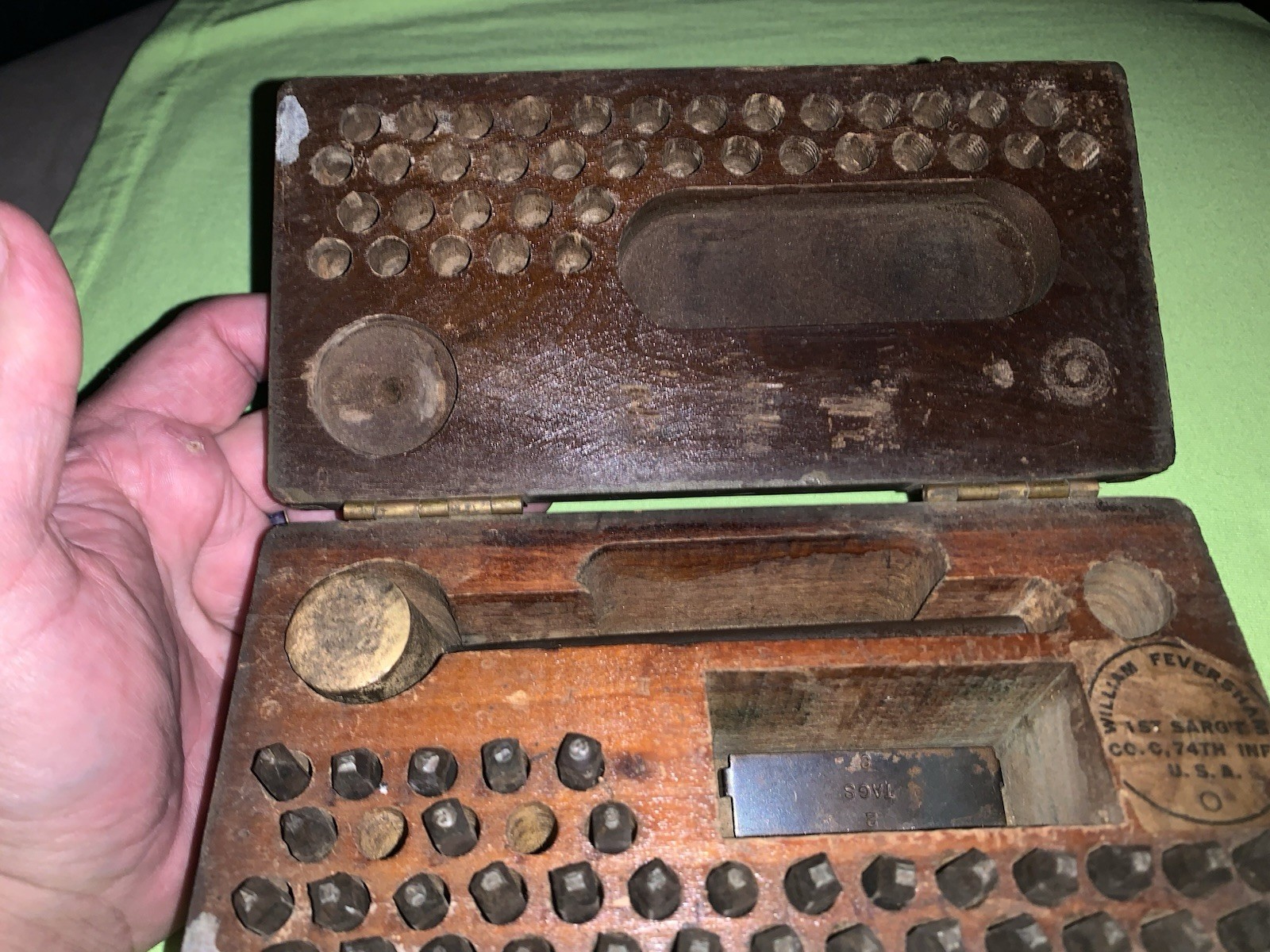 Ww1 Dog Tag And Metal Marker U.S.