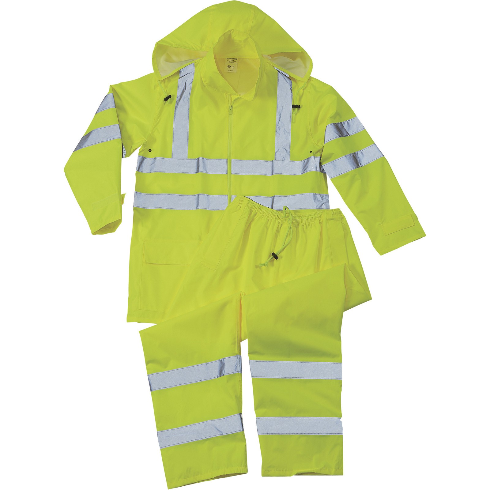 Forester Men's Class 3 High Visibility Rain Suit, Lime, Medium, Model# 7252G-M