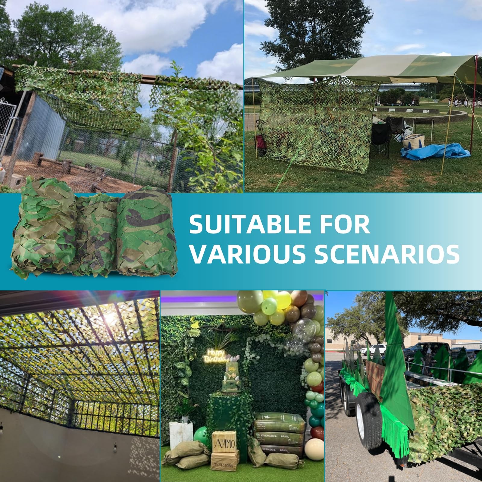 13x20ft Camping Camouflage Netting Military Camo Sunshade Mesh Hunting Car Cover