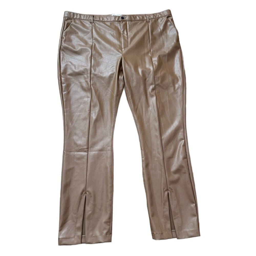 Abercrombie & Fitch Brown Faux Leather The Skinny Ultra High Rise Size 37/24 NWO