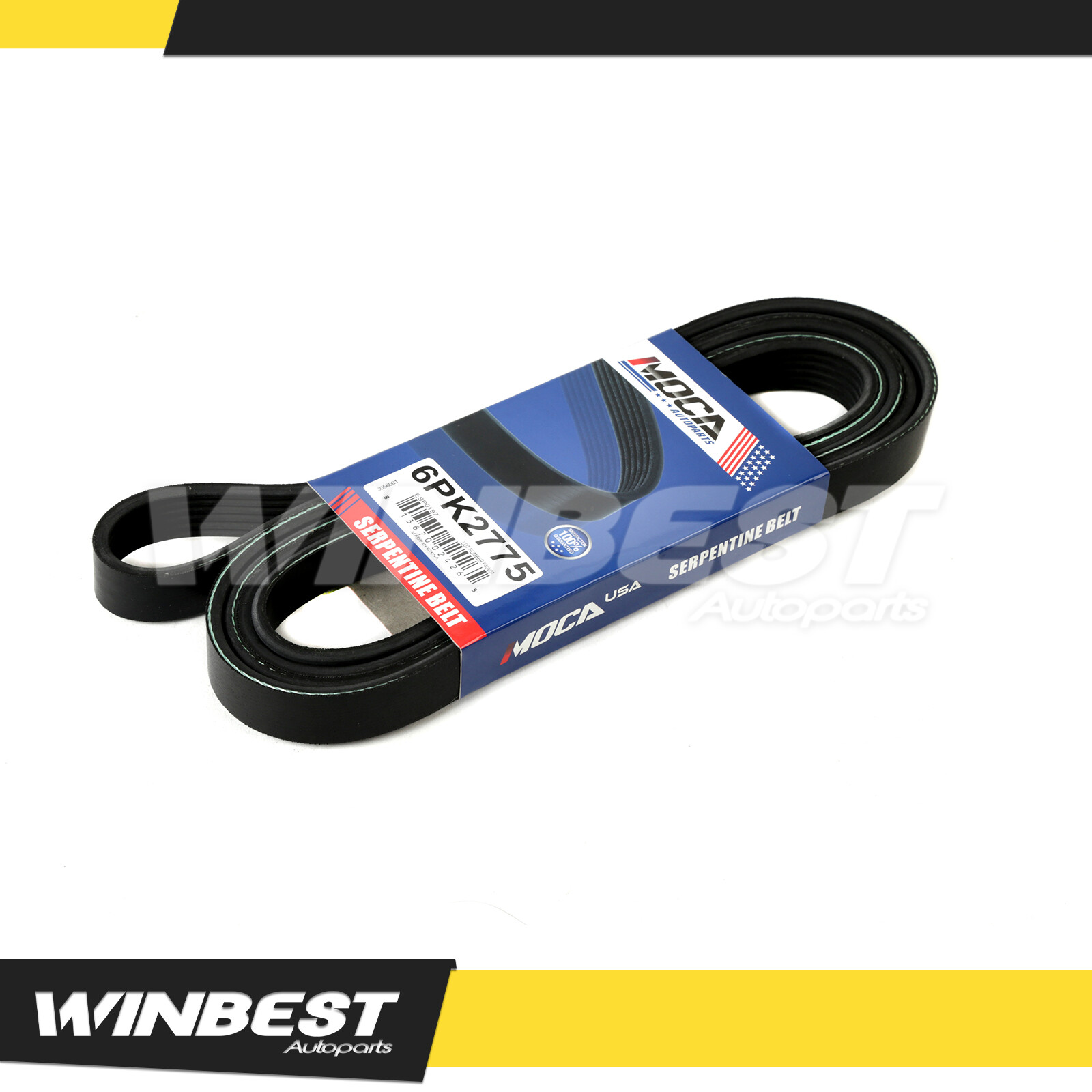 EPDM Serpentine Belt 6PK2775 for 06-11 Chevrolet Impala Pontiac G6 Kia 3.5L 3.9L