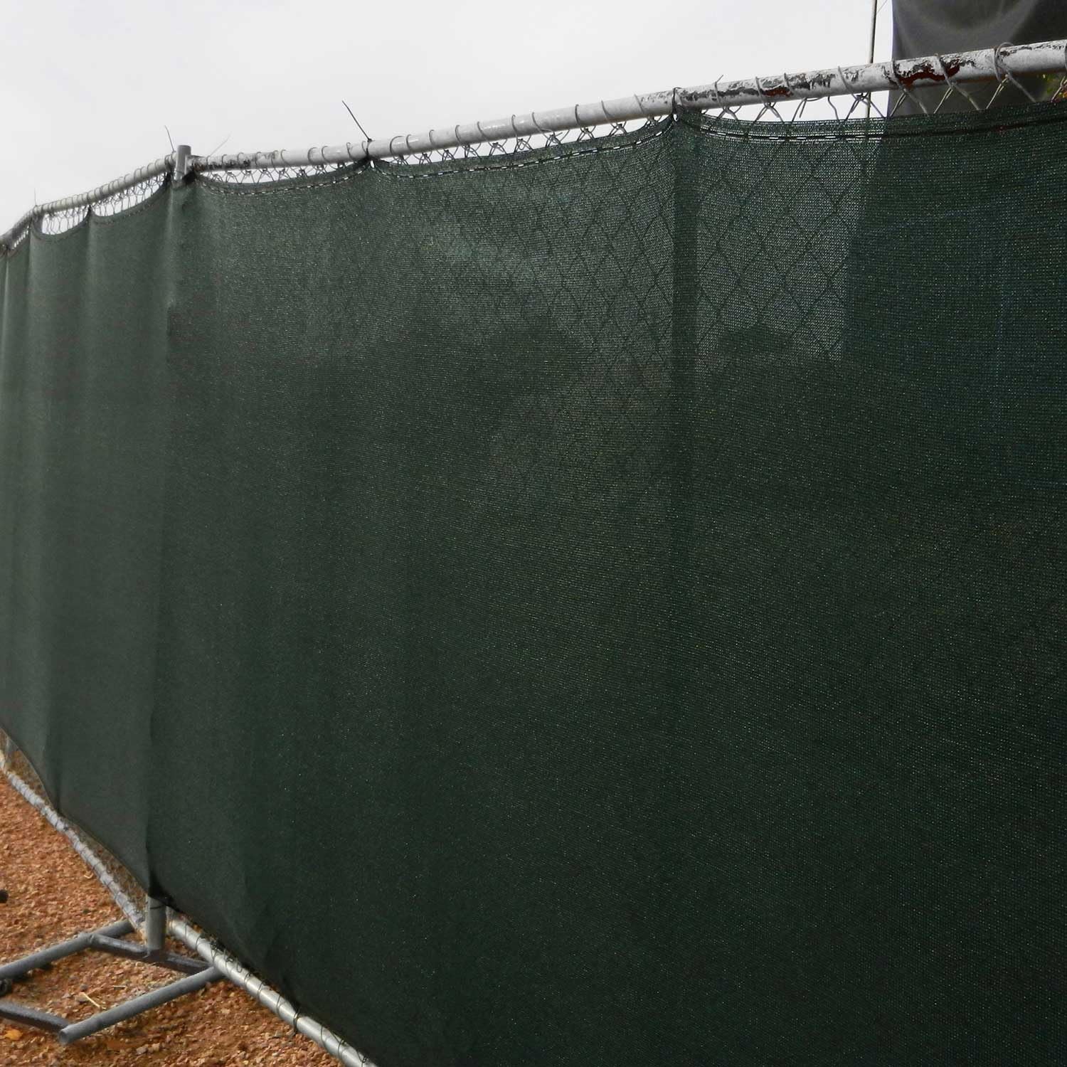 6ft x 100ft Black Fence Privacy Screen Raw - 85% Blockage Windscreen for Temp...