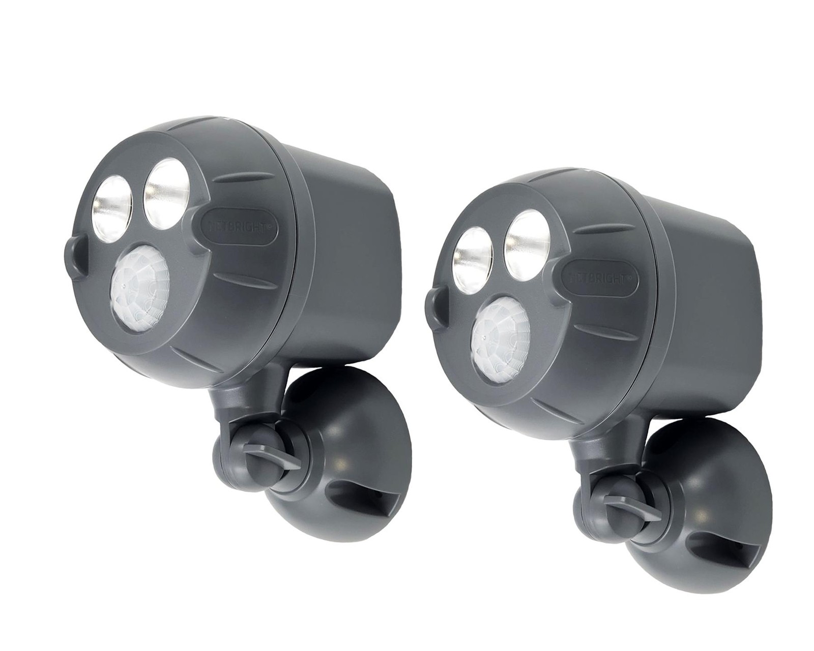 New Mr. Beams NetBright Motion Activated Spotlights 2-PK MBN391, Gray