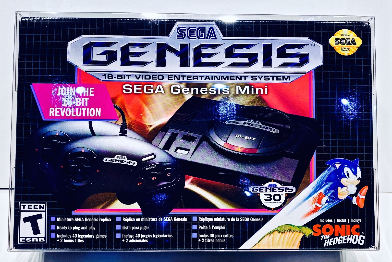 1 Box Protector for SEGA GENESIS MINI Console Clear Display Case Classic