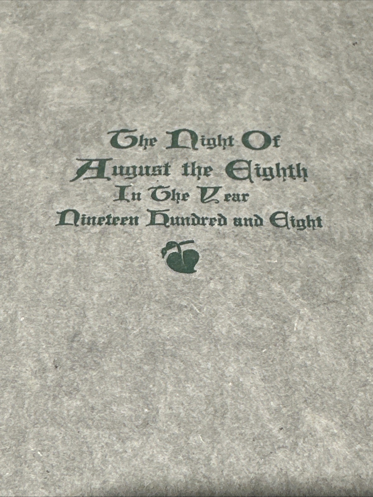 The Sons Of Baldur 1908 Program Bohemian Grove 6 Pages Fabulous RARE Stuff