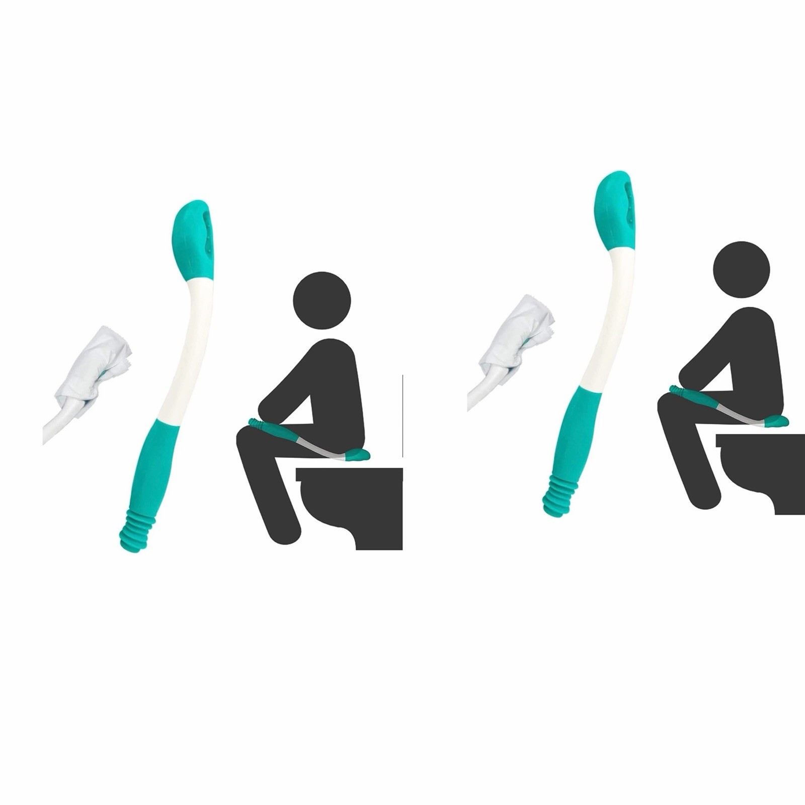 2 Packs 2 套 Long Reach Comfort Toilet Wiping Aids Tools - Self Assist Bathroom
