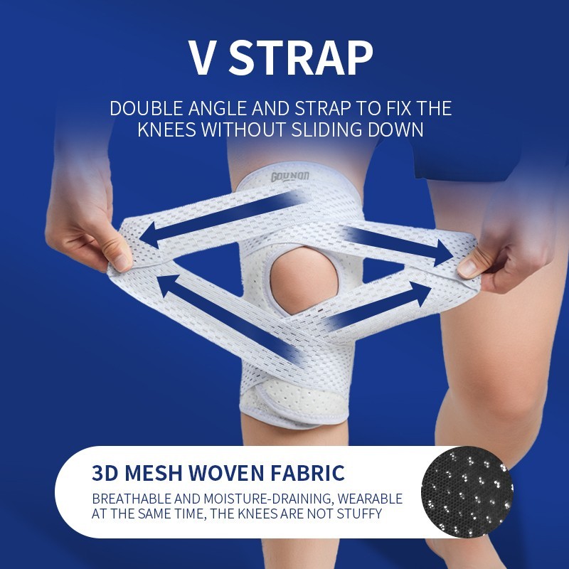 Knee Brace Compression Sleeve Joint Support Open Patella Stabilizer Wrap New