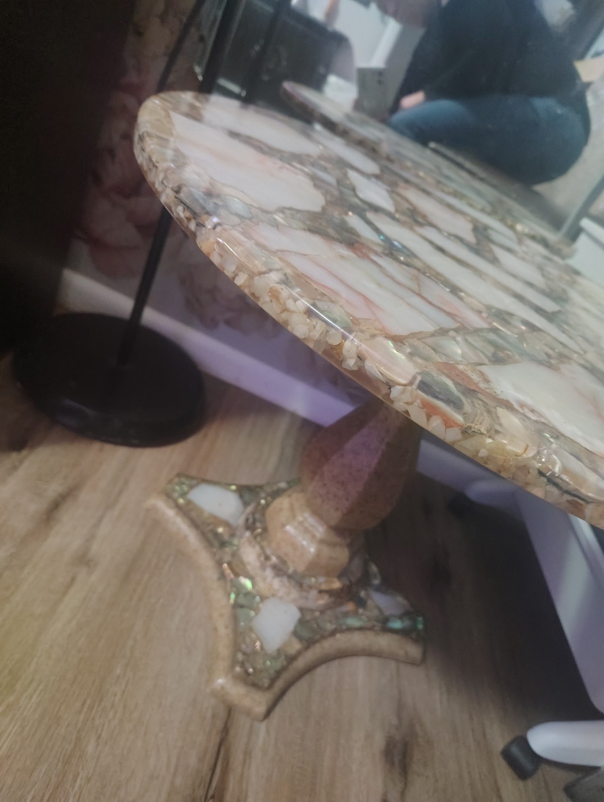 Rare Vintage Arturo Pani Coffee Tables - Onyx, Abalone, Gold Leaf