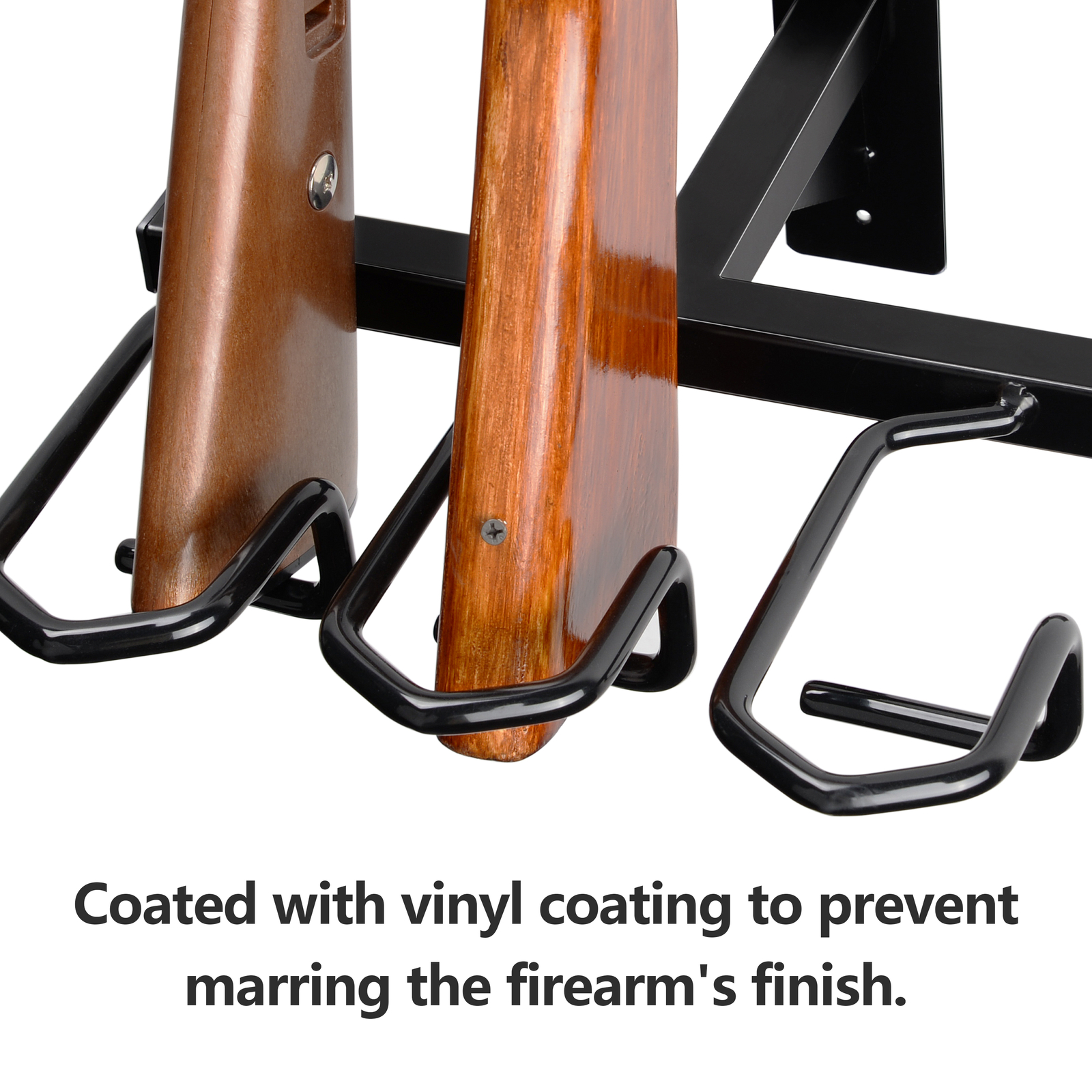 Gun Rack Wall Mount for Rifles and Shotguns, Rifle Rack Heavy Duty Steel, 3-Slot