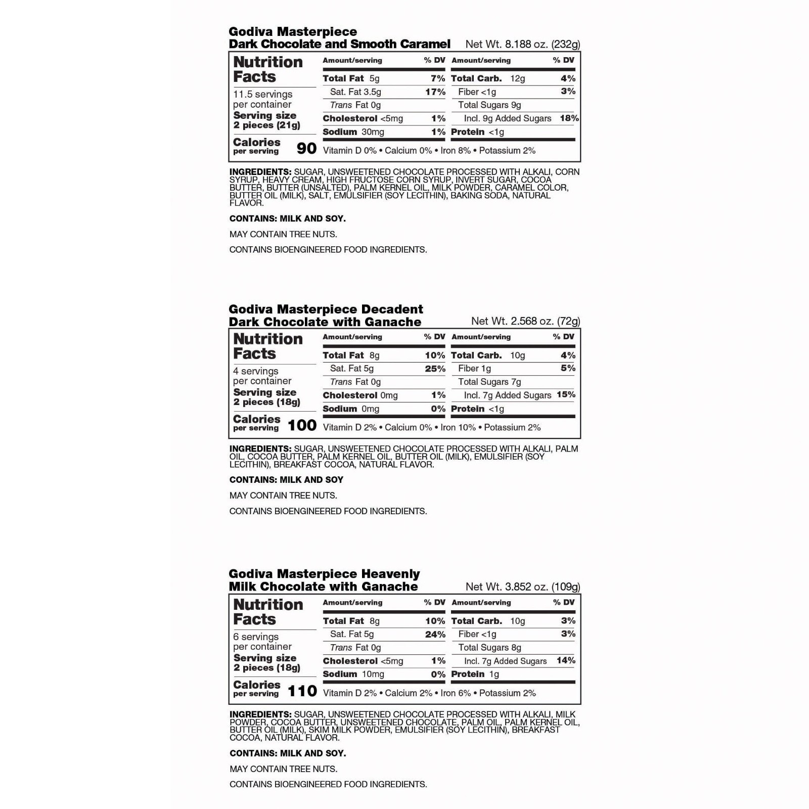 Godiva Belgium Masterpiece Collection Chocolates 4 Box Tower 14.6 oz