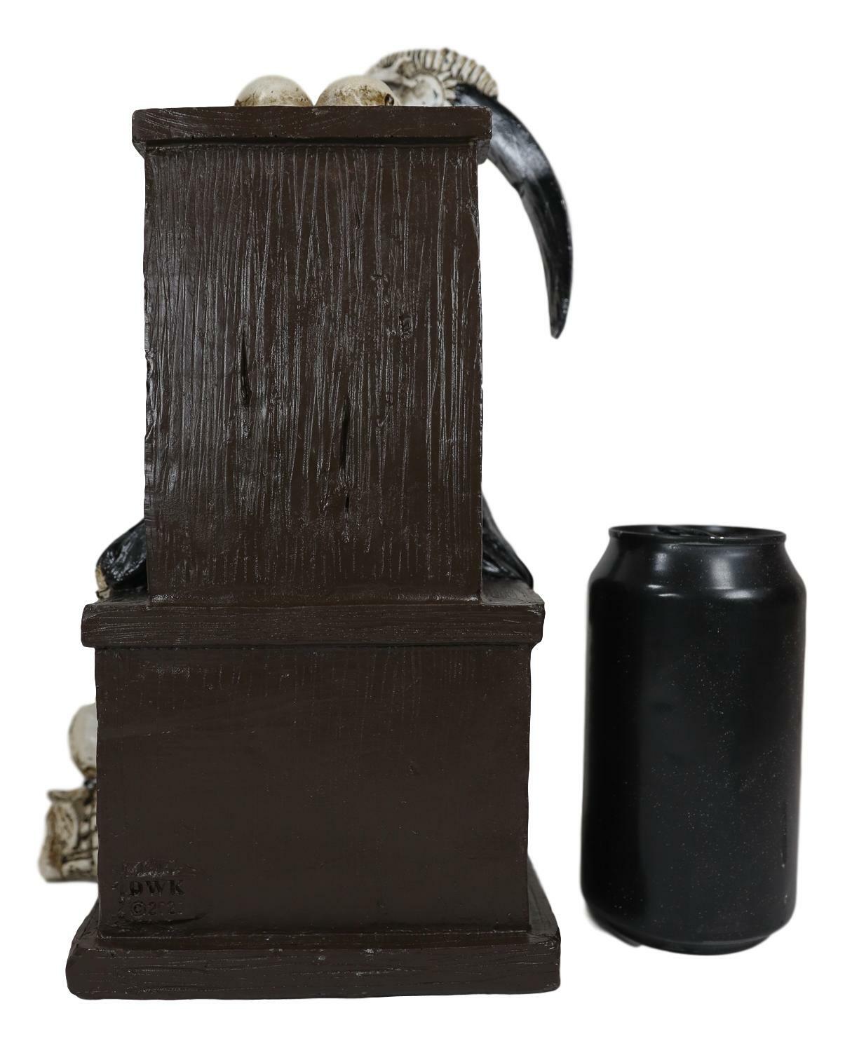 Ebros The Dark Lord Grim Reaper Seated On Skeletons & Skulls Throne Statue