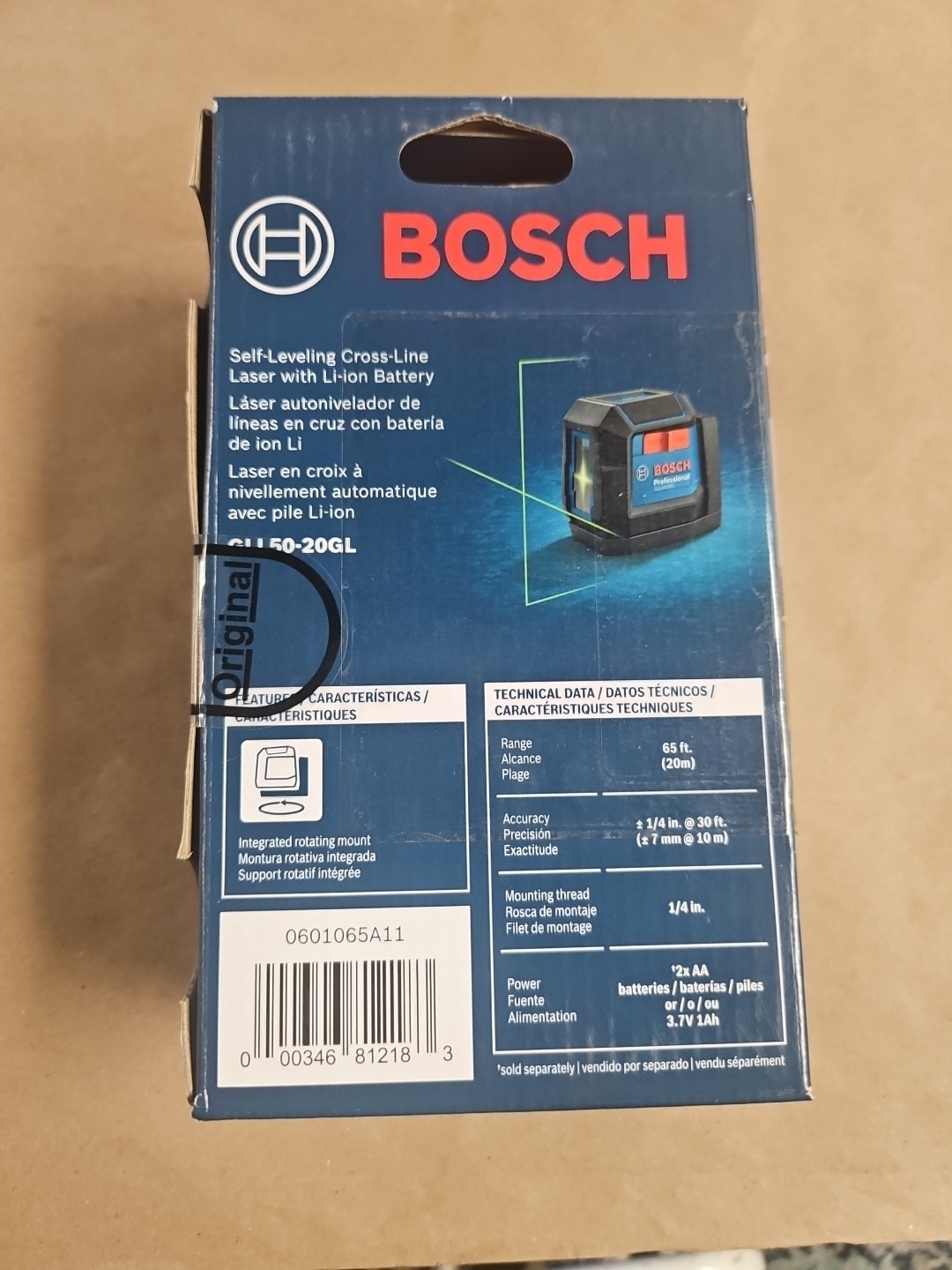Bosch GLL50-20GL Self-Leveling Cross-Line Laser w/ Li-ion Battery 🔥NEW🔥 SEALED