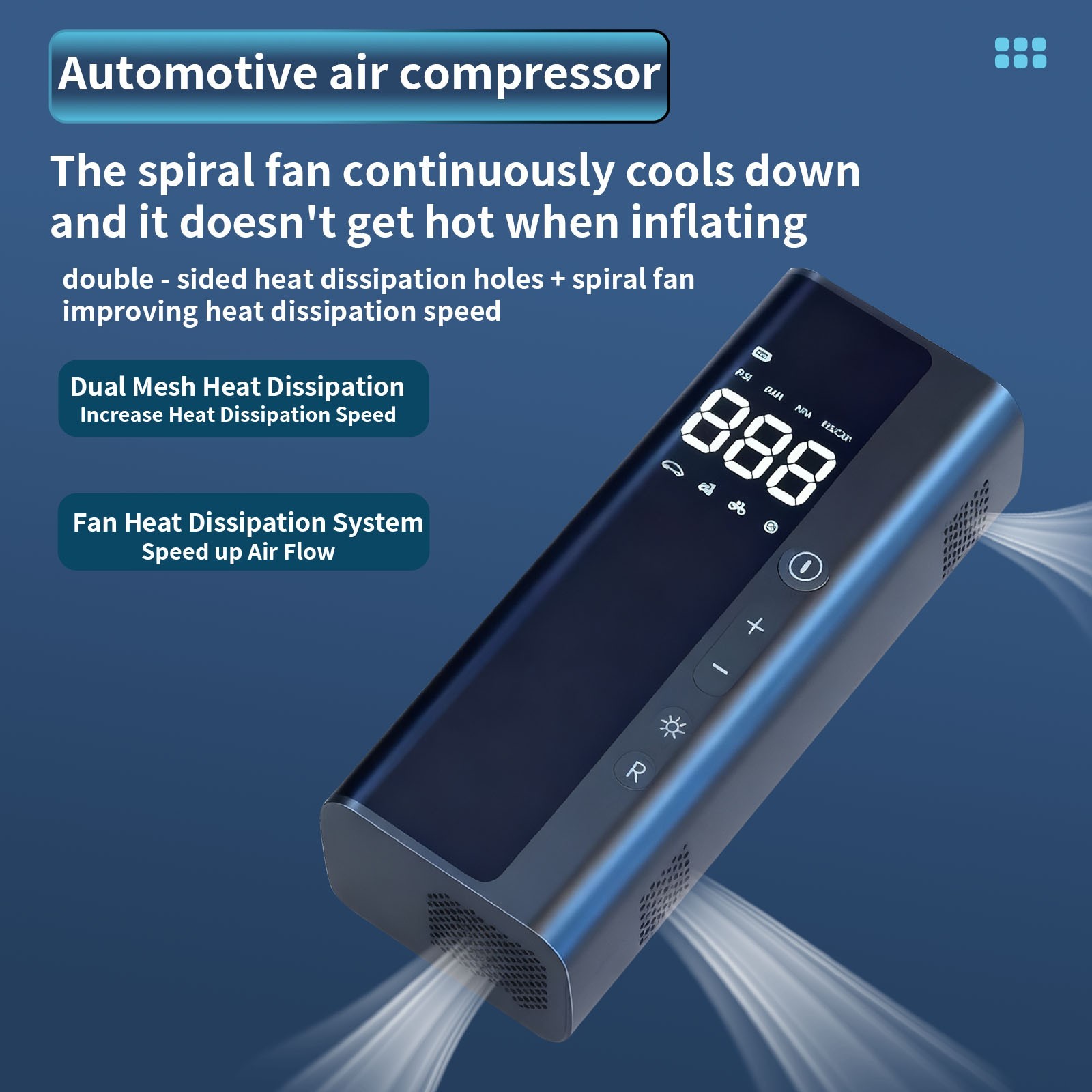 Upgrade Auto Tyre Inflator Air Pump Car Compressor Electric Portable Power Bank