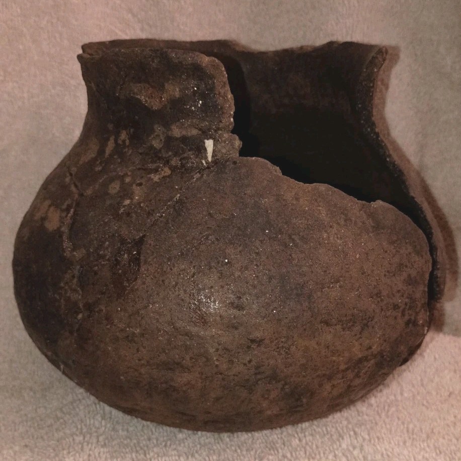 Great Antique Ancestral Pueblo Corrugated Jar Pottery Bowl