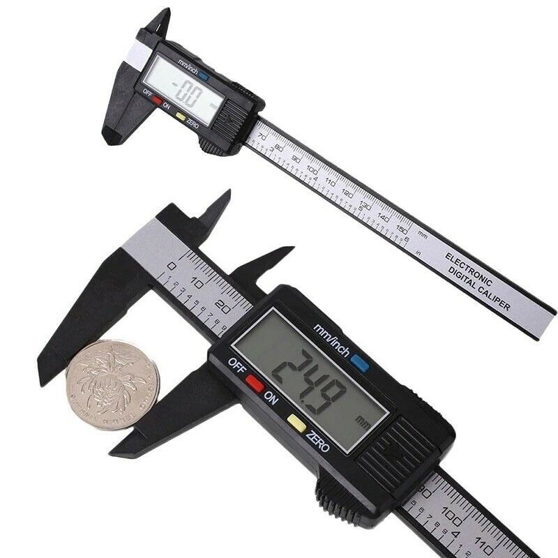 150mm Digital Caliper 6" Micrometer LCD Gauge Vernier Electronic Measuring Ruler