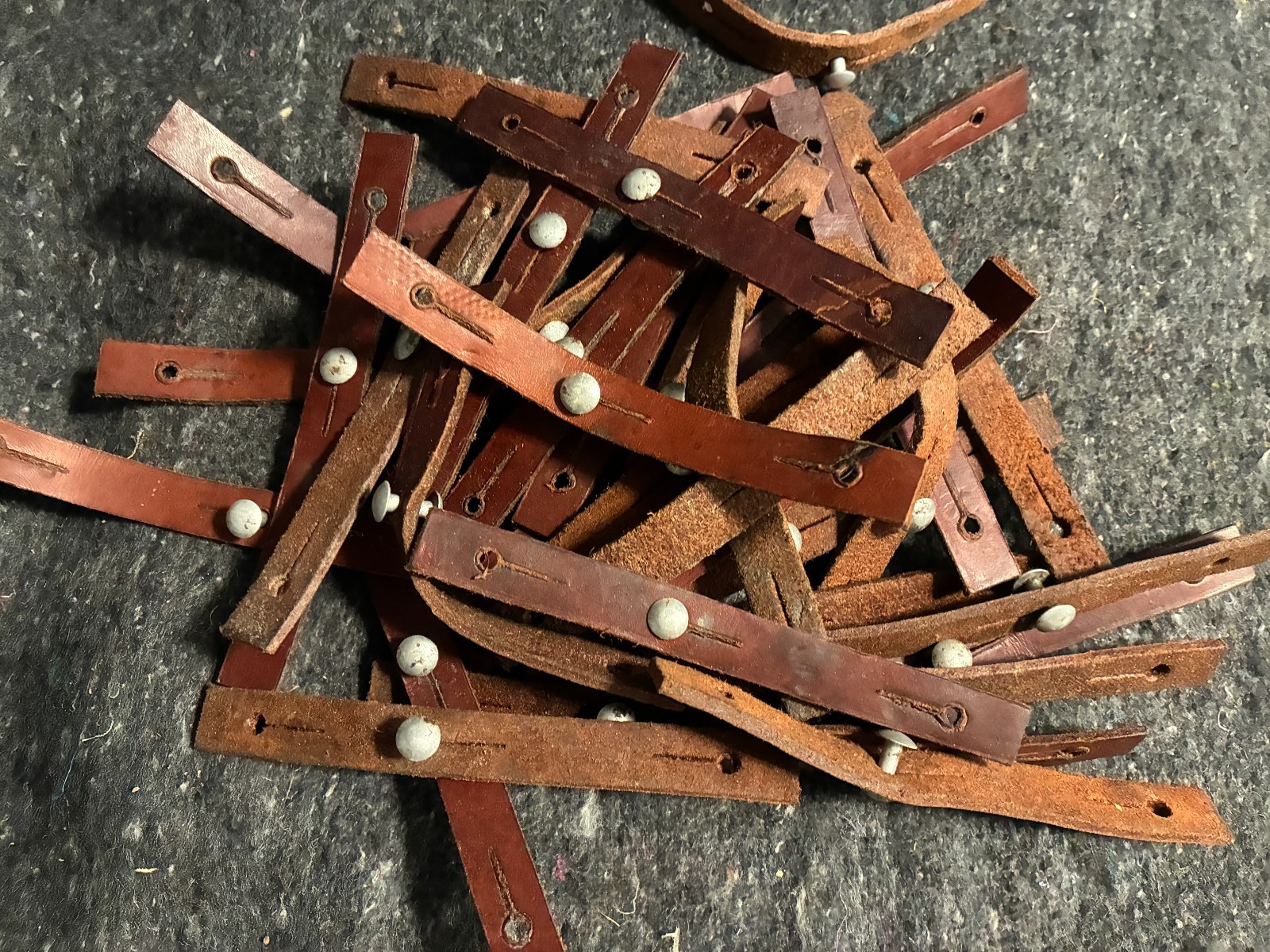 Genuine Chinese SKS Type 56 81 Rifle Sling Leather Straps ( 1 Pair)