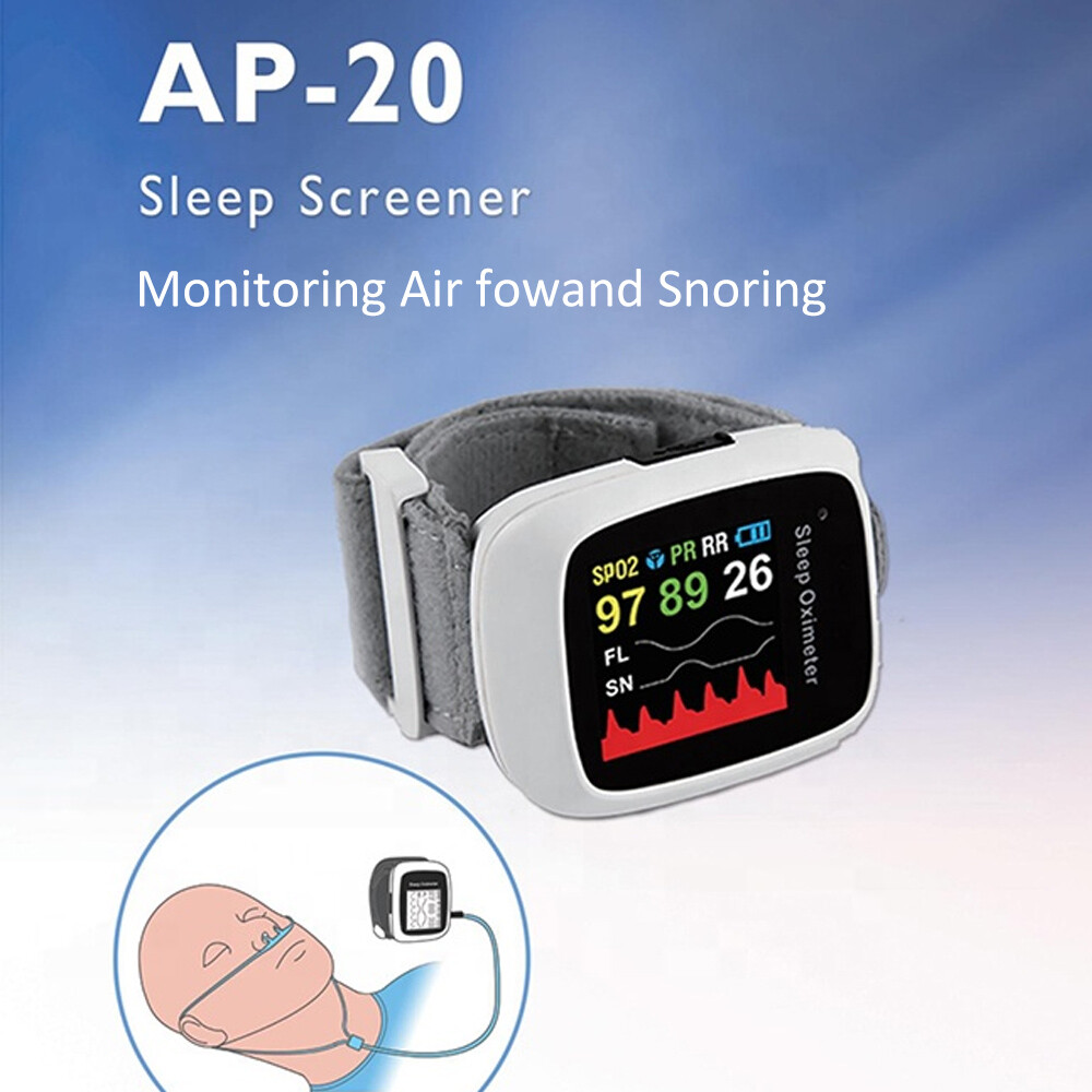 Wrist PulseOximeter with Alarm measure SpO2,PR,Respiration rate,Oronasal Airflow