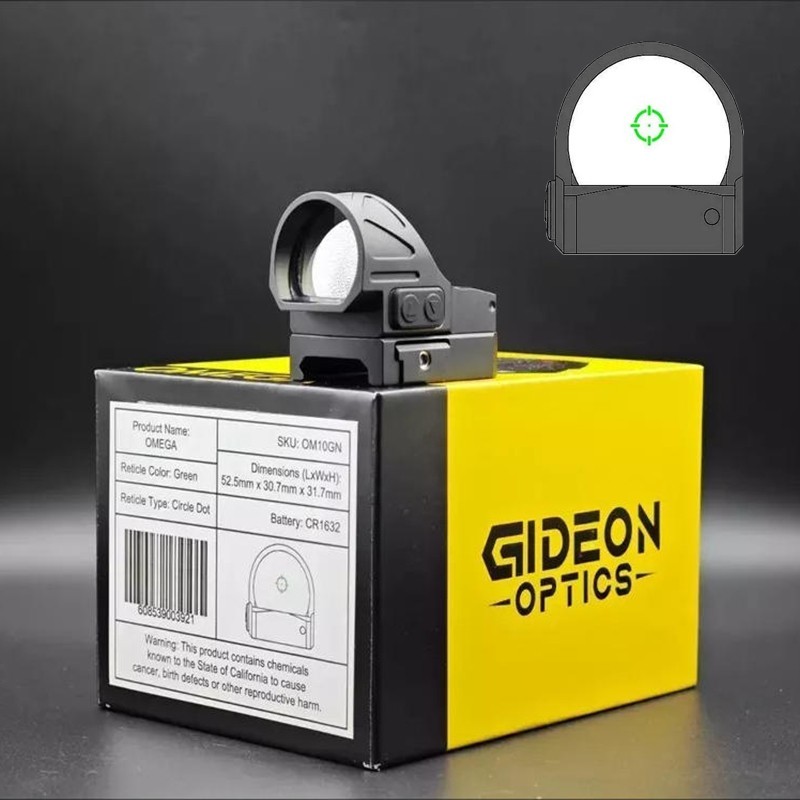 GIDEON OPTICS OMEGA 3MOA/45MOA Red/Green Circle Dot Reticle Sight RMR Footprint