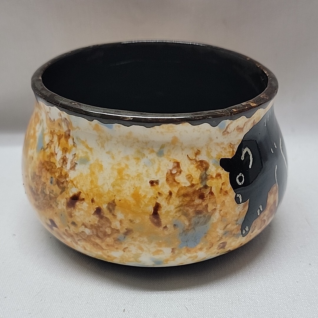 Mesa Pottery Wyoming Handmade Pottery Bowl 4" Multicolor