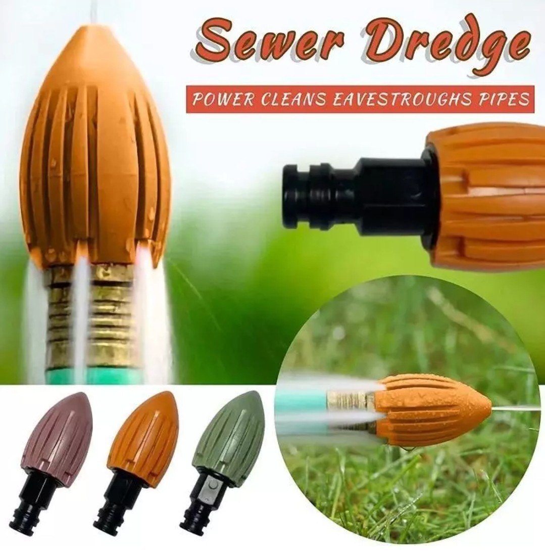 Water Rocket Gutter / Drain / Downspout Flushers, Hose Compatible