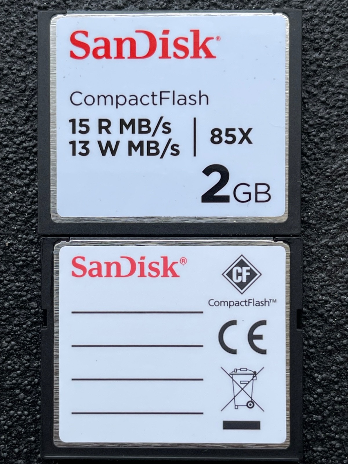 Sandisk 2GB CompactFlash 15MB/S CF Memory Card SDCFJ/SDCFB white version