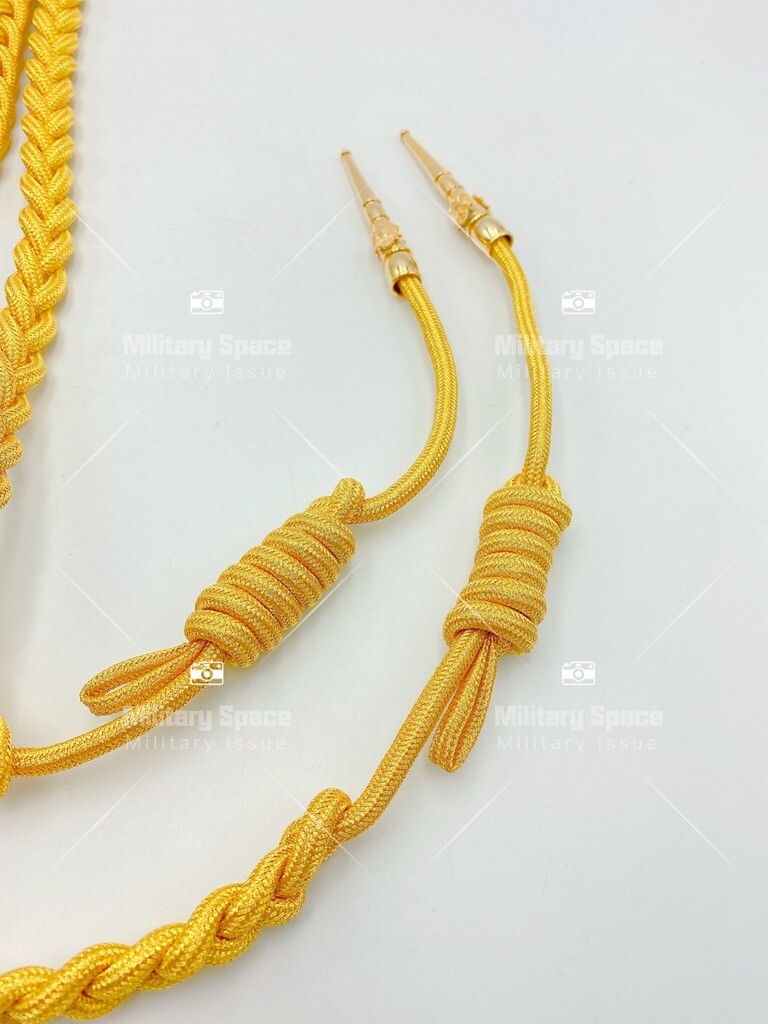 GENUINE U.S. ARMY DRESS AIGUILLETTE: SYNTHETIC GOLD