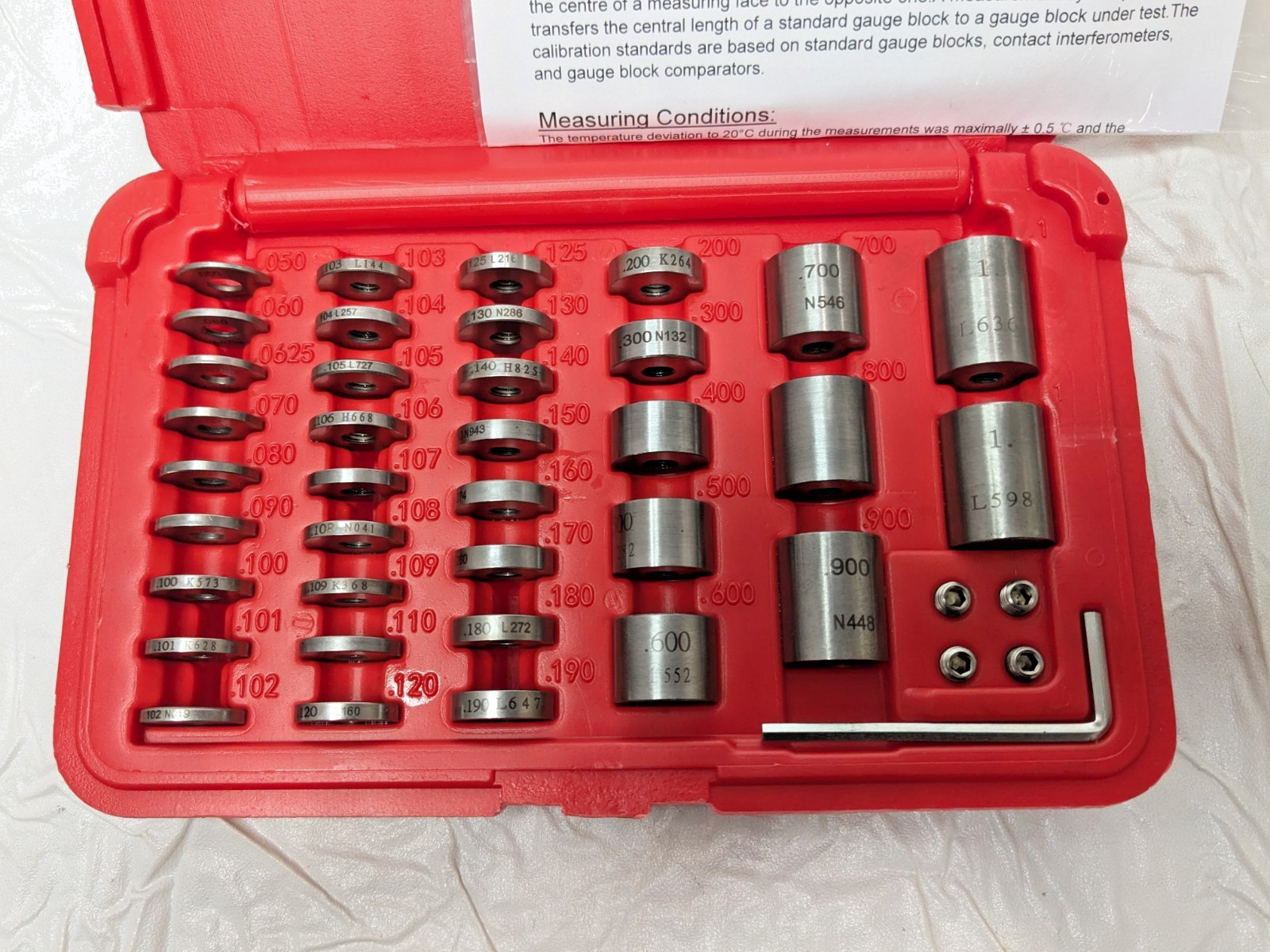 SPI 36 Piece Gage Block Set 0.05" to 1'' Range Steel w/Cert 630-40552