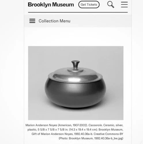 Marion Anderson NOYES 10 Gram Sterling Lid 226 Mid Century Casserole By Towle