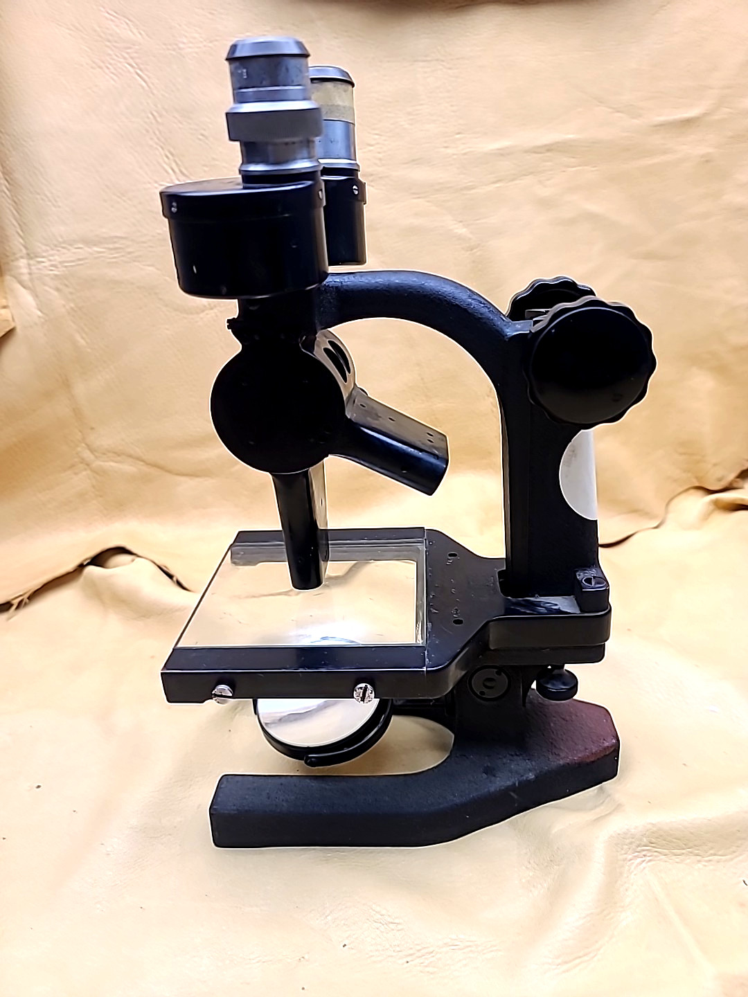 Antique Bausch & Lomb Metallurgical Microscope w/ Illuminator Scientific Lab