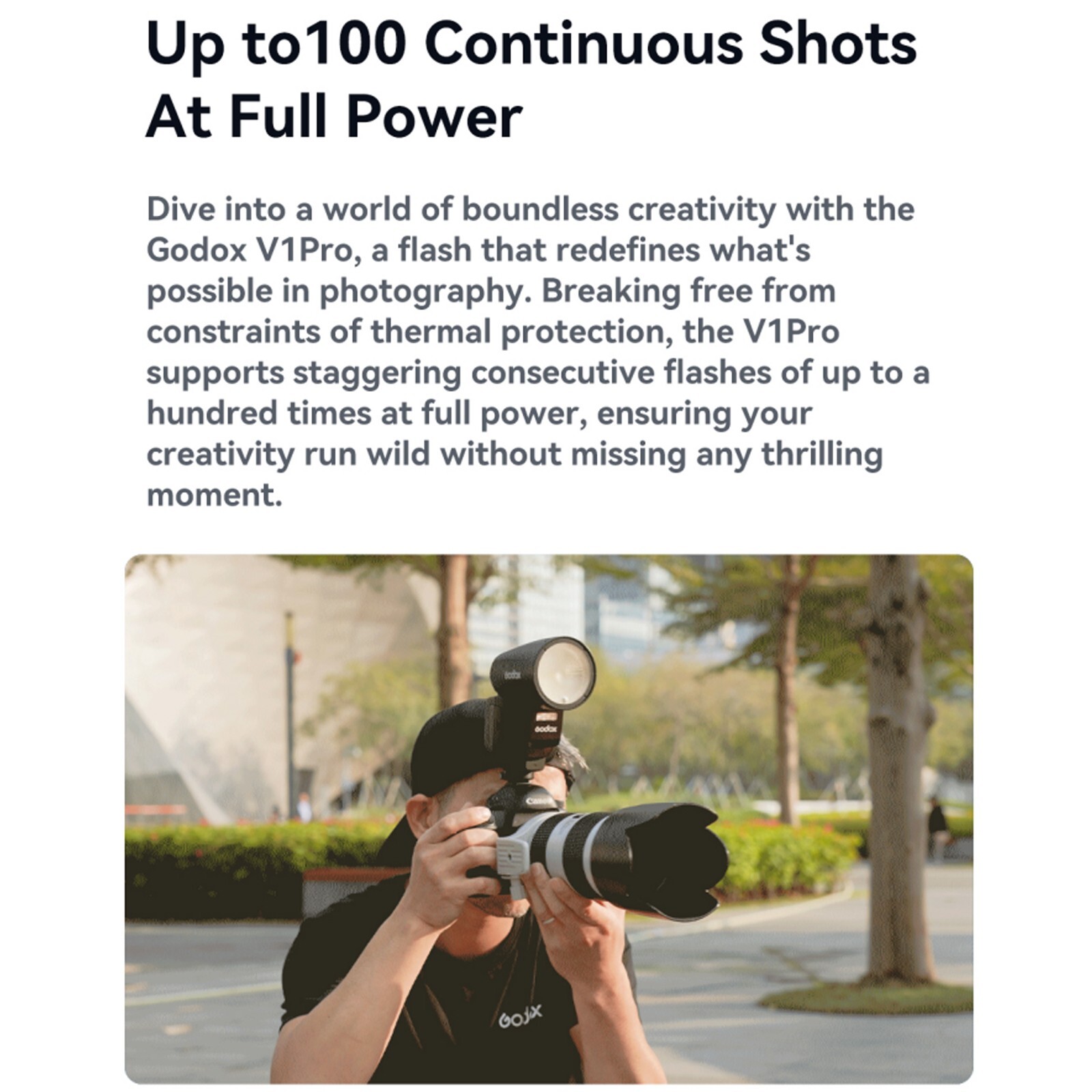 Godox V1Pro S TTL 2.4G Wireless Round Head Flash Light Speedlite For Sony Camera