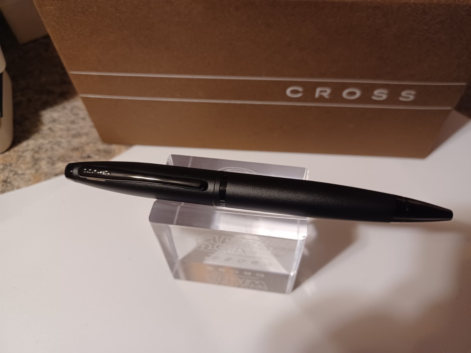 CROSS CALAIS CARBON MATTE BLACK AND GUNMETAL BALLPOINT PEN BRAND NEW DAD GIFT