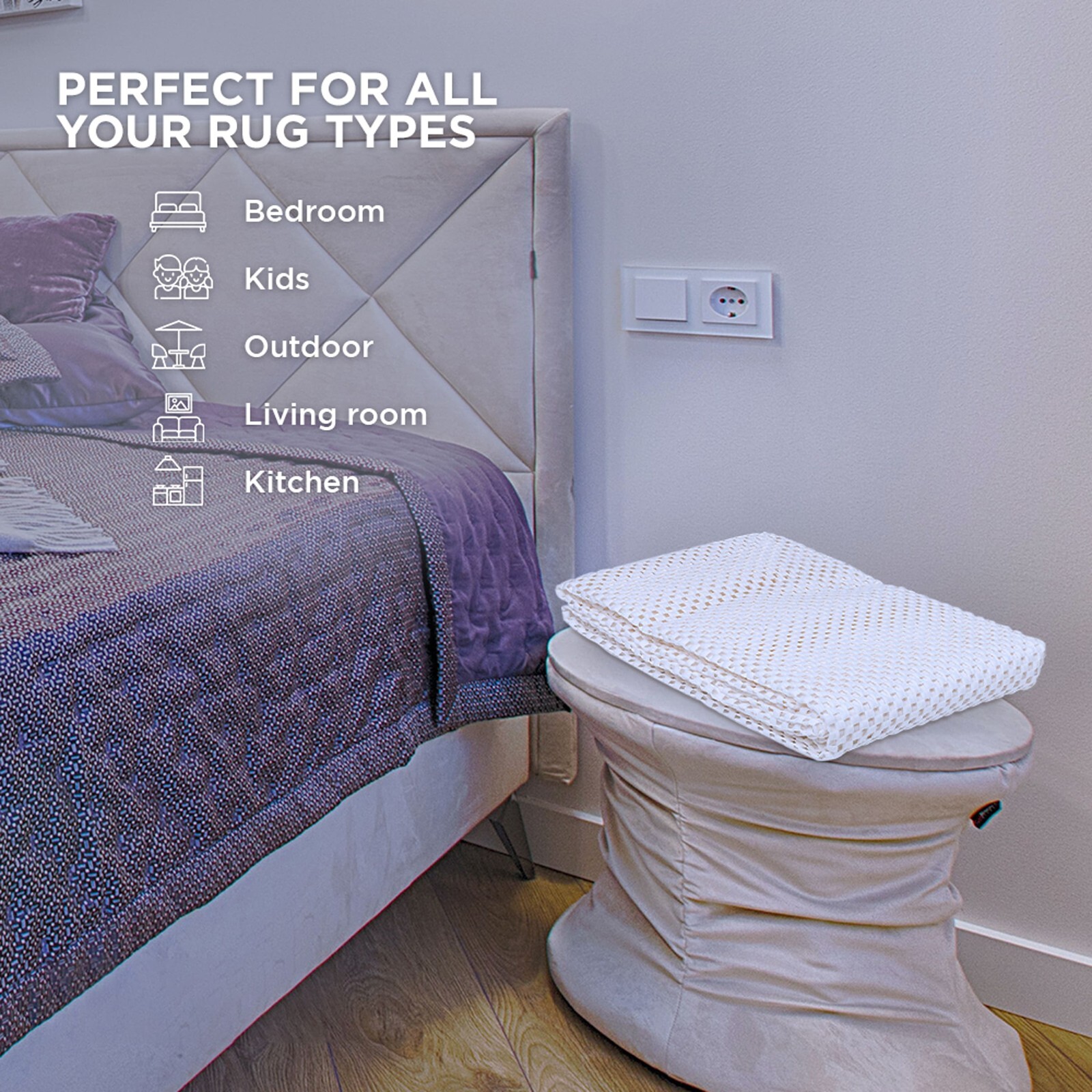 Nevlers 10' x 14' Heavy-Duty Non-Slip Rug Pad