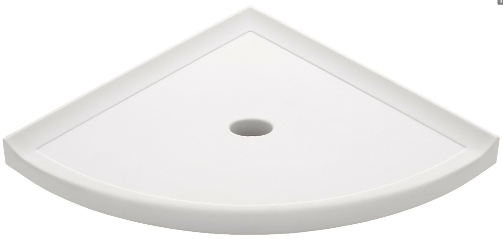 New Questech 10" Construction Wall Mounted Corner Shower Shelf Tile Gloss White