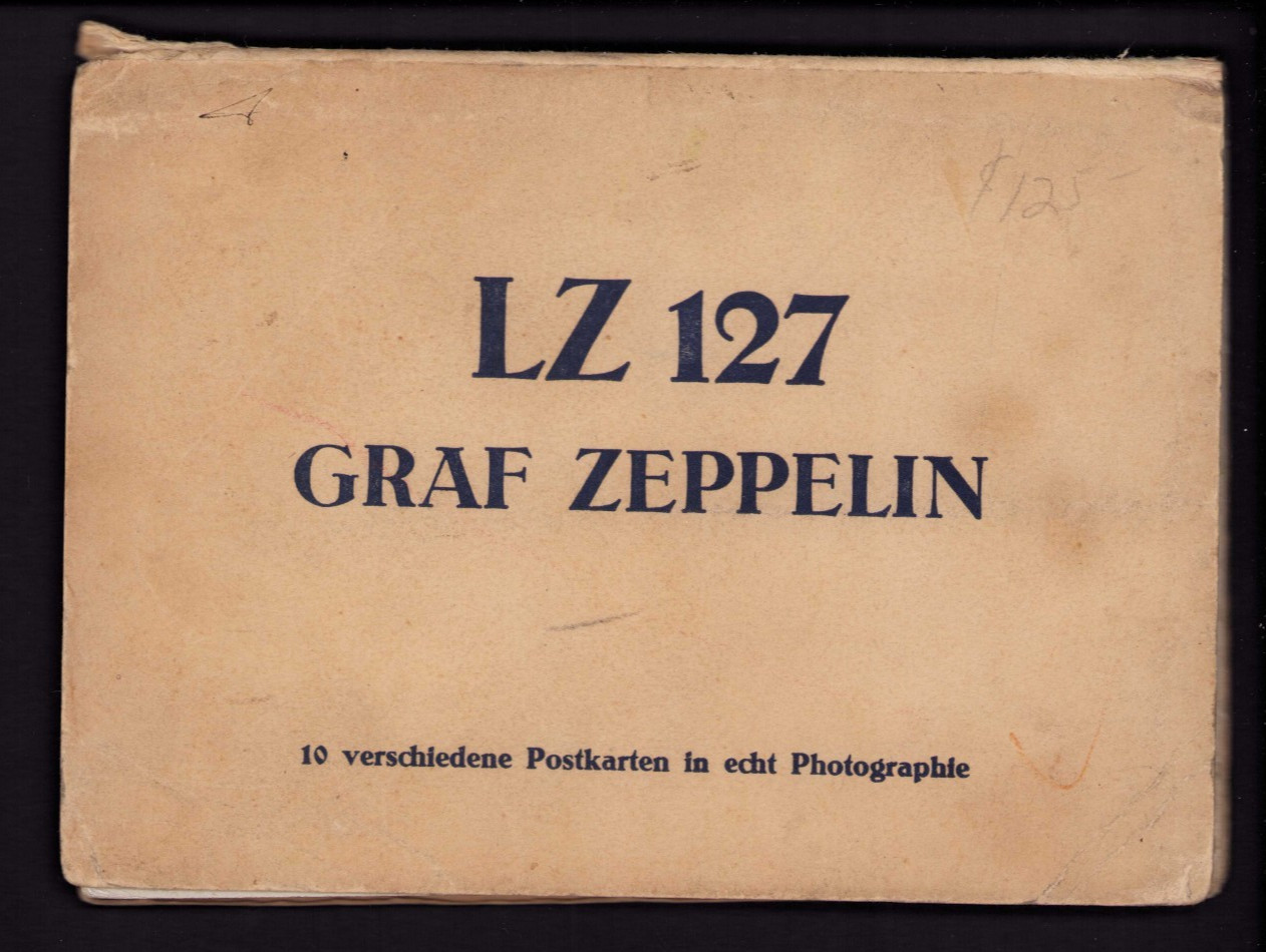 Graf Zeppelin LZ127 RPPC Postcard Booklet of 10, Interior Photos of Blimp