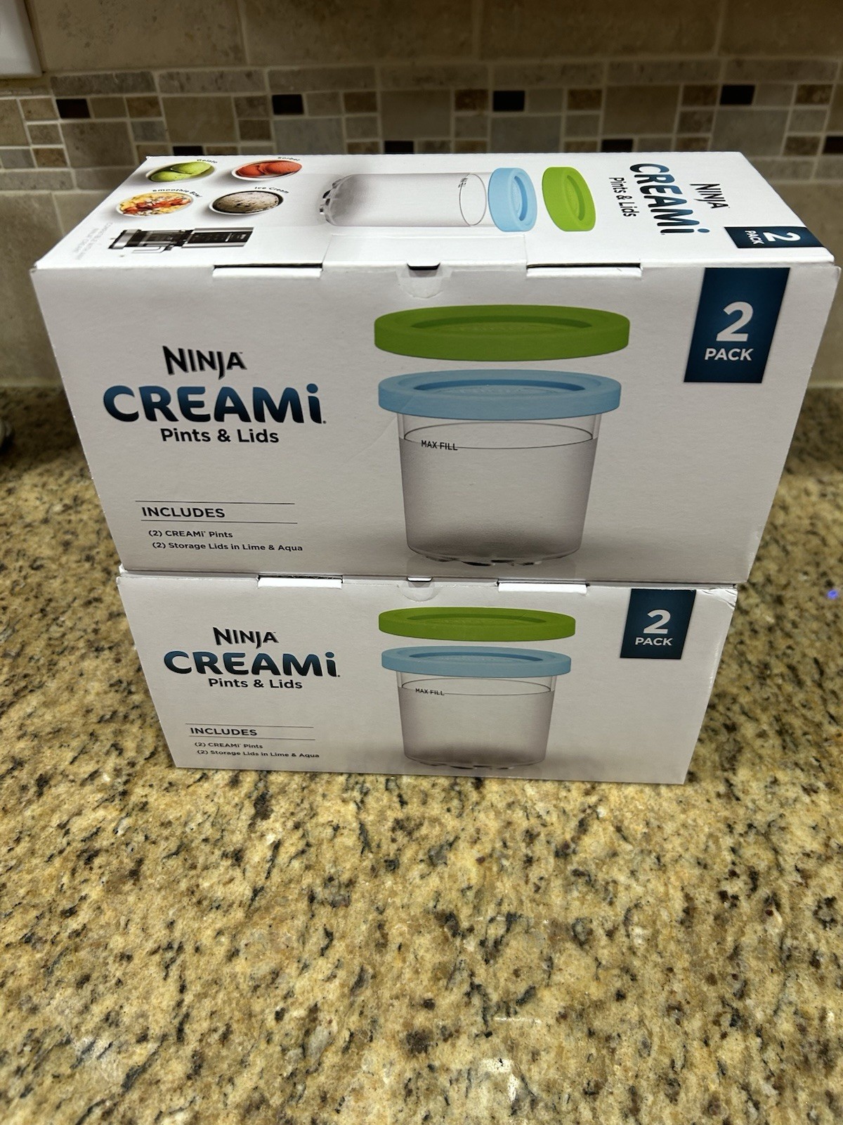 4 Ninja Creami Pints & Lids - NEW - In Box