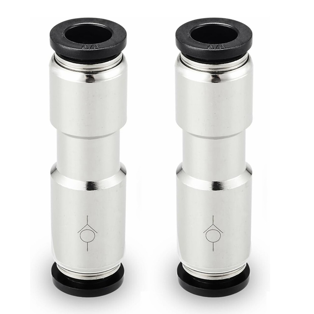 2x 1/4" OD Check Valve Push to Connect One Way Inline Air Pneumatic Valves C357