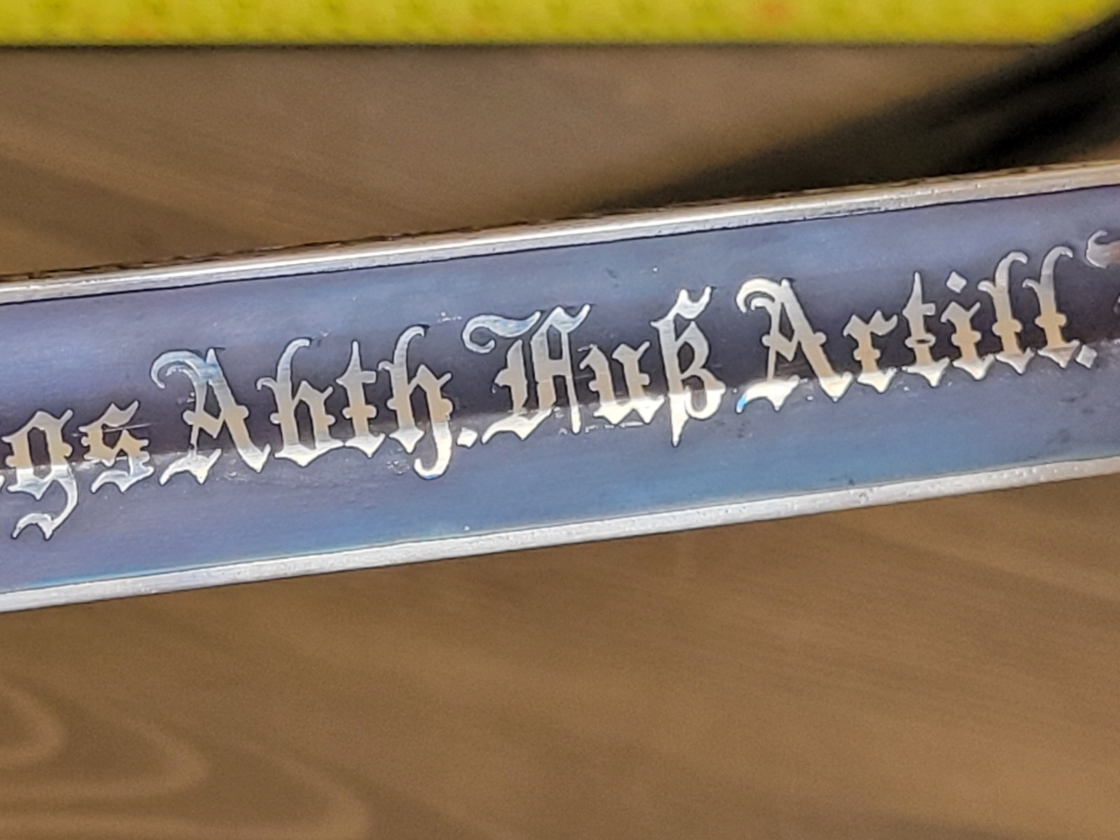 WWI German Presentation Artillery Officer's Sword, Rose Motif