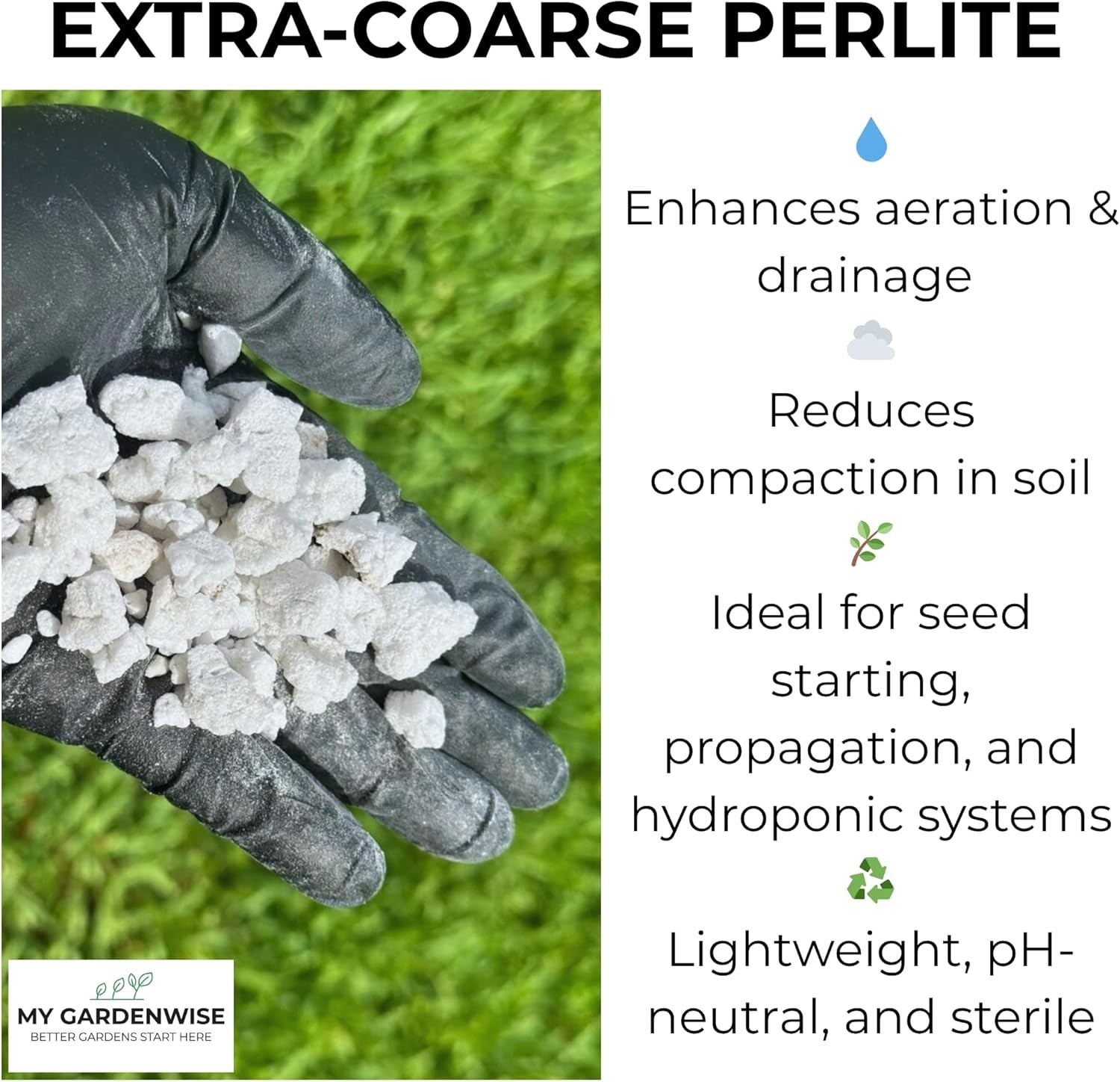Extra Coarse Perlite Grade 4 | Organic Horticultural Soil Amendment for Drainage