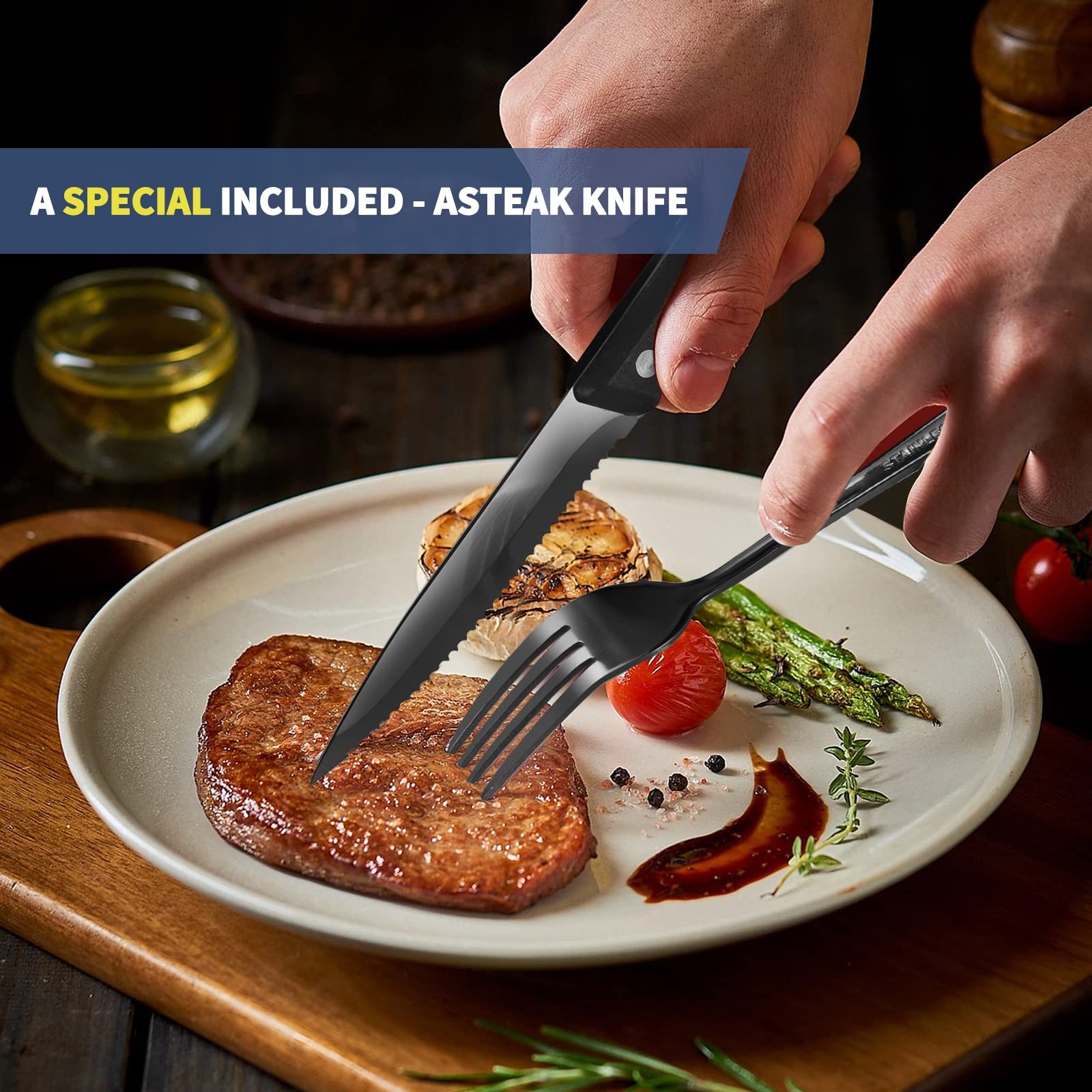 Travel Utensils with Case Reusable Portable Camping Cutlery Set Stainless Steel