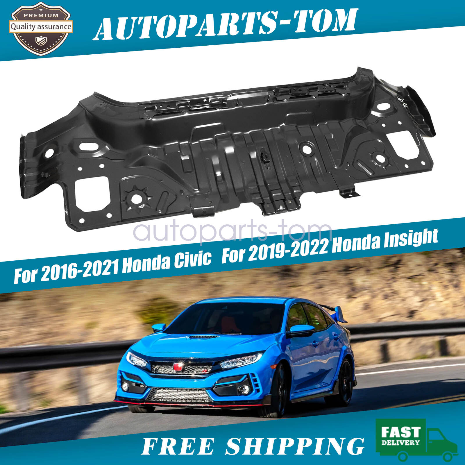 Fit 2016-2021 Honda Civic 66100-TBA-305ZZ NEW Rear Trunk Lower Body Panel