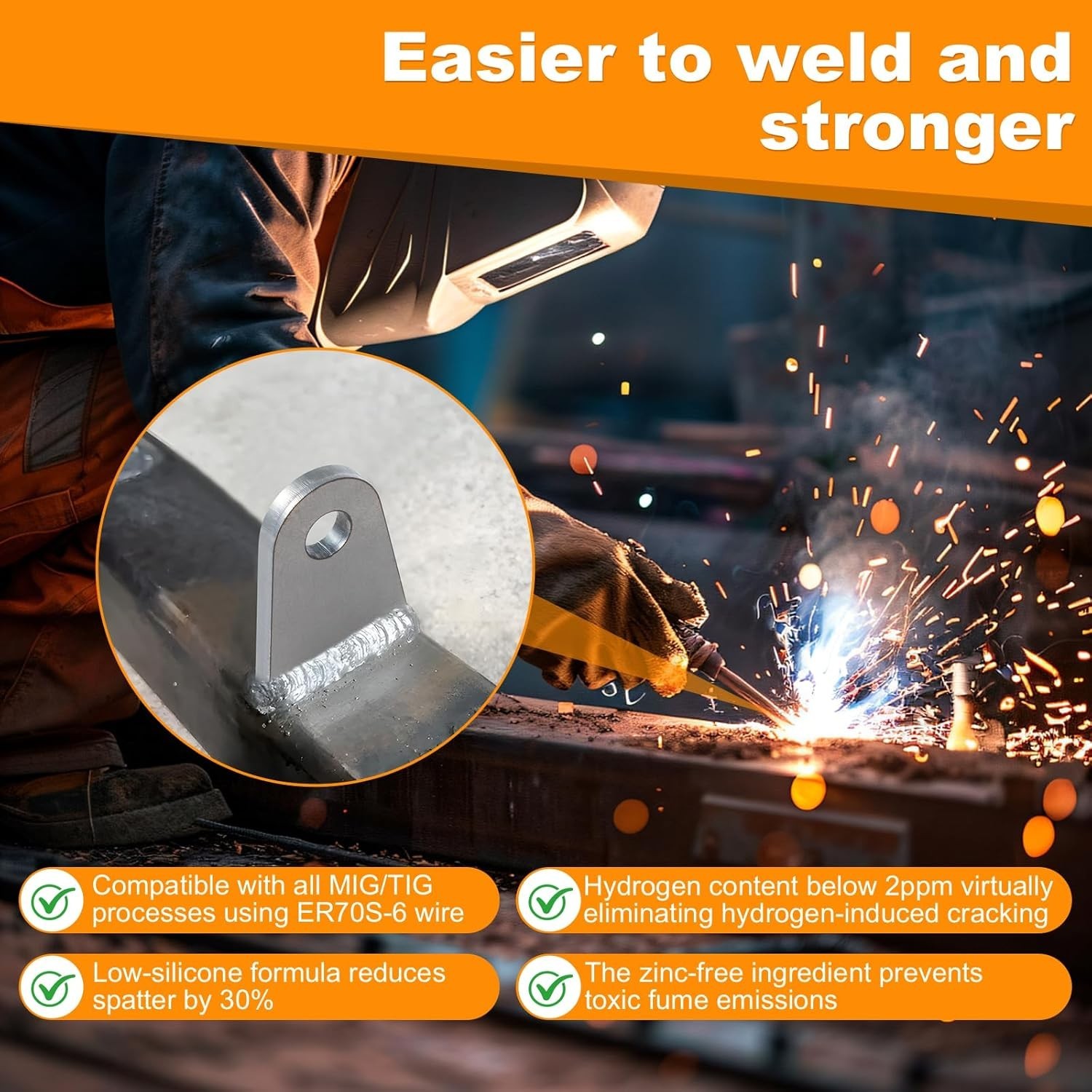 Weld On Tabs 1/2" Hole 1/4 Thick Steel Brackets Shock Mount Trailer Universal 4X