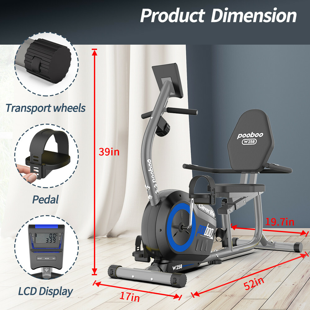 Magnetic Exercise Bike Indoor Cycling Bike Stationary Fitness Bike Home Workout