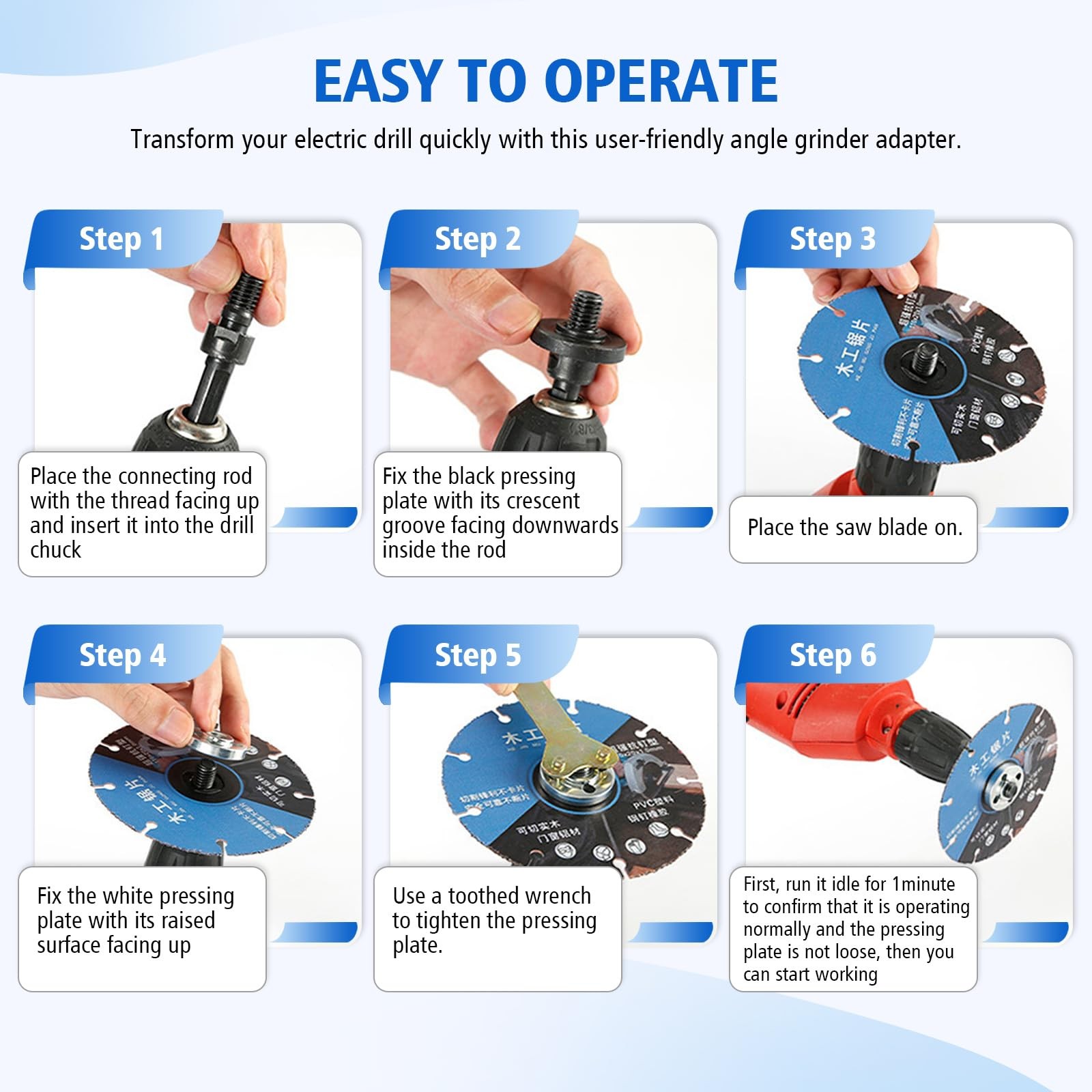 10PC Conversion Angle Grinding Adapter Connecting Rod Kit for Electric Drill,...