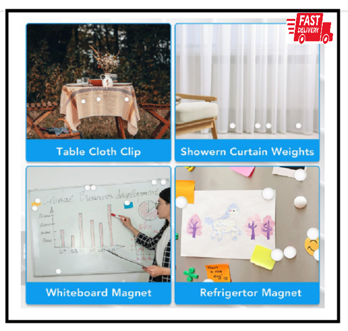 8 Pcs Shower Curtain Weights，Silicone Wrapped Heavy Duty Shower Curtain Magnets，